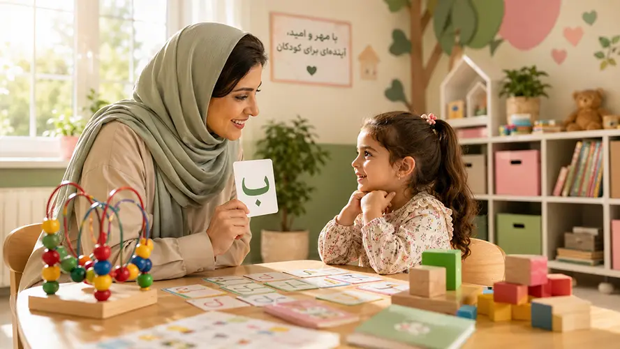 گفتار درمانی کودکان در ارومیه در اتاق بازی مؤسسه شمیم گل‌های بهشت