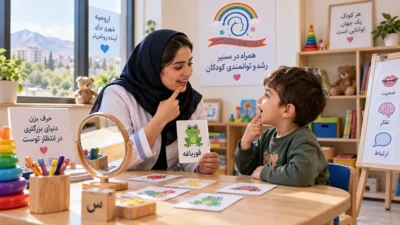 ارزیابی تاخیر کلامی و تمرینات بیان کودک در بهترین مرکز گفتار درمانی کودکان در ارومیه موسسه شمیم گل های بهشت