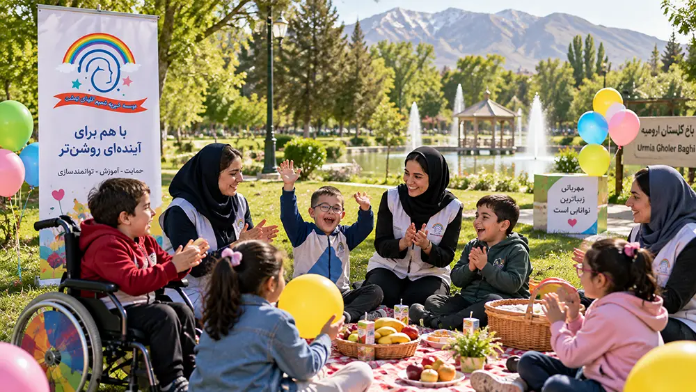اردوی تفریحی و برنامه‌های شاد فرهنگی کودکان در موسسه خیریه شمیم گل‌های بهشت ارومیه